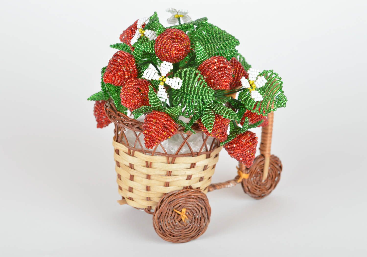 Handmade Deko Figur aus Stroh Deko aus Naturmaterialien Deko Erdbeeren  foto 5