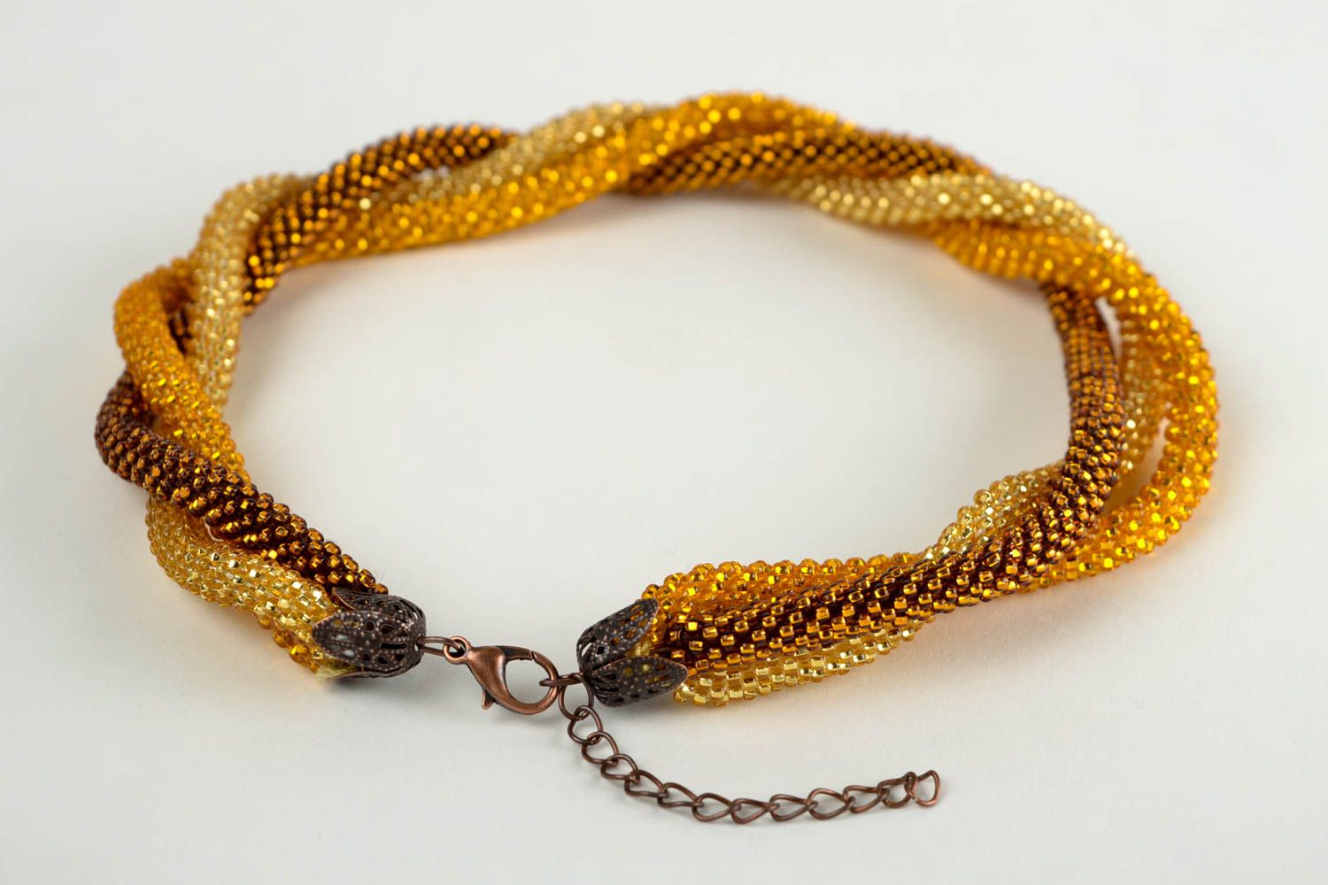 Collier au crochet Bijou fait main perles de rocaille design Cadeau pour femme photo 5