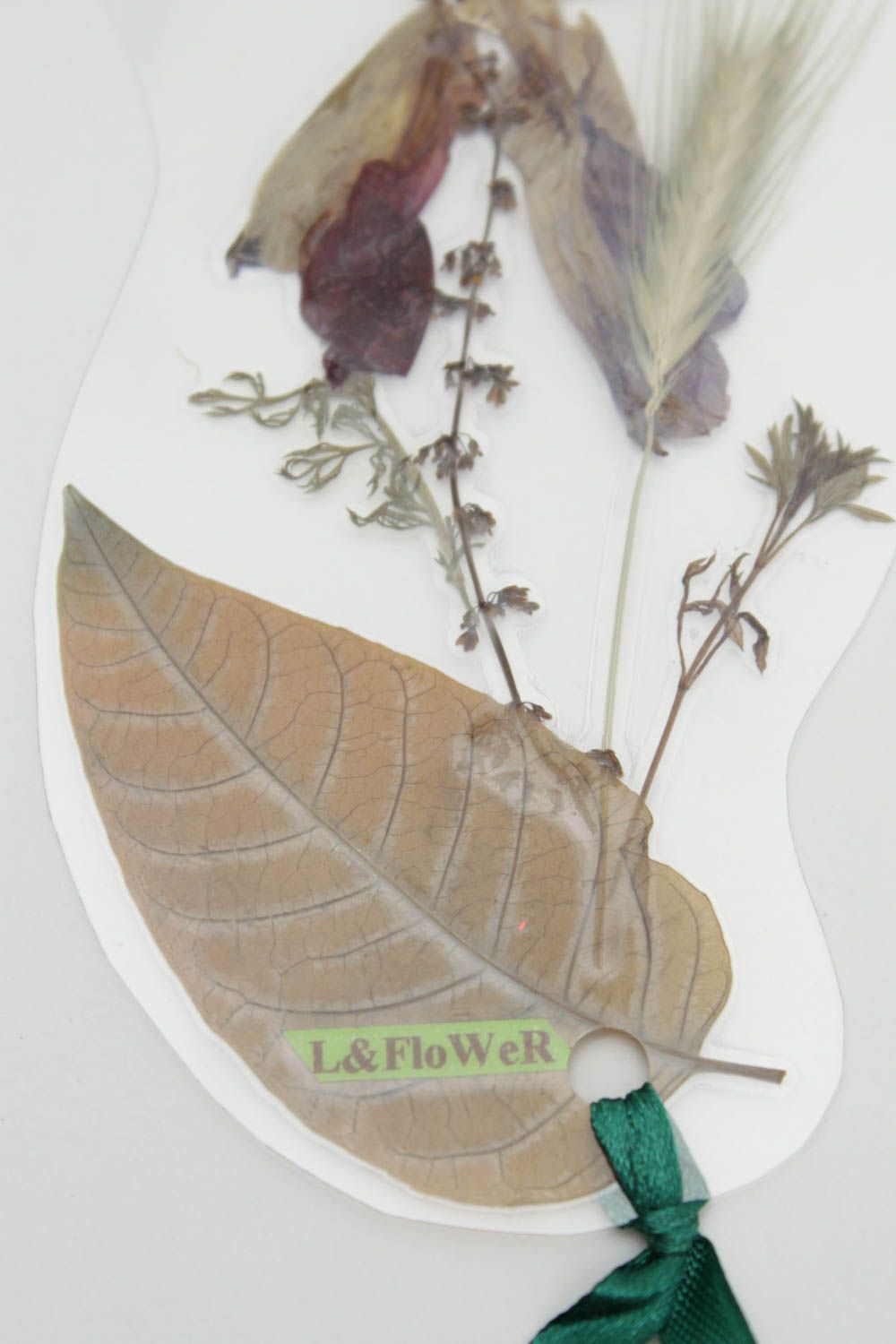Marcapáginas hecho a mano de flores secas regalo original artículo de papelería foto 5