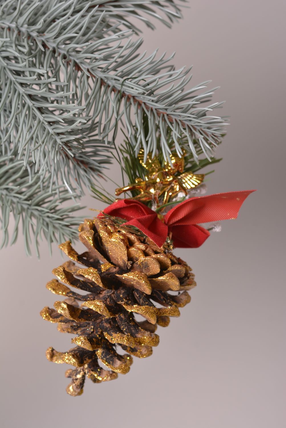 Unusual handmade cone beautiful decorative accessories stylish Christmas decor photo 1