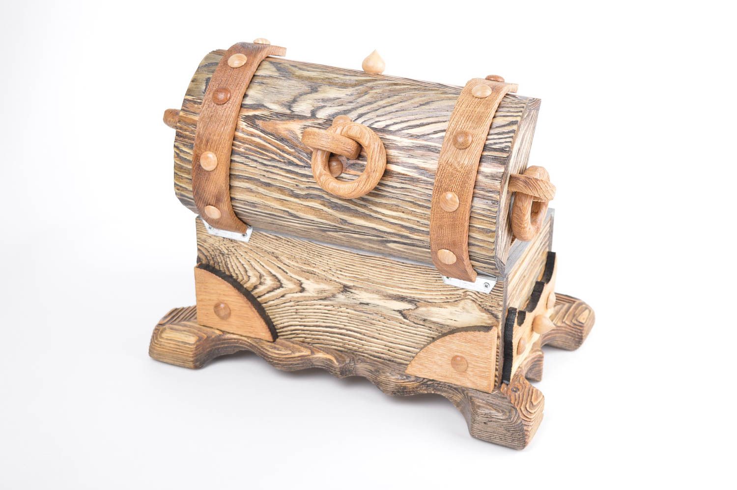 Cajita de madera de pino bonita joyero original artesanal regalo para chica foto 5