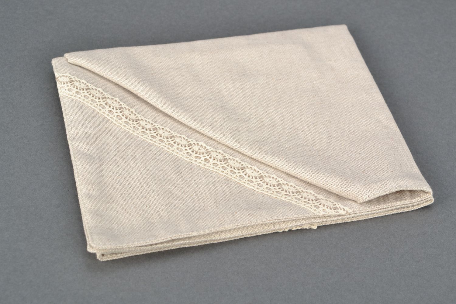 Double-sided decorative table napkin with lace photo 4