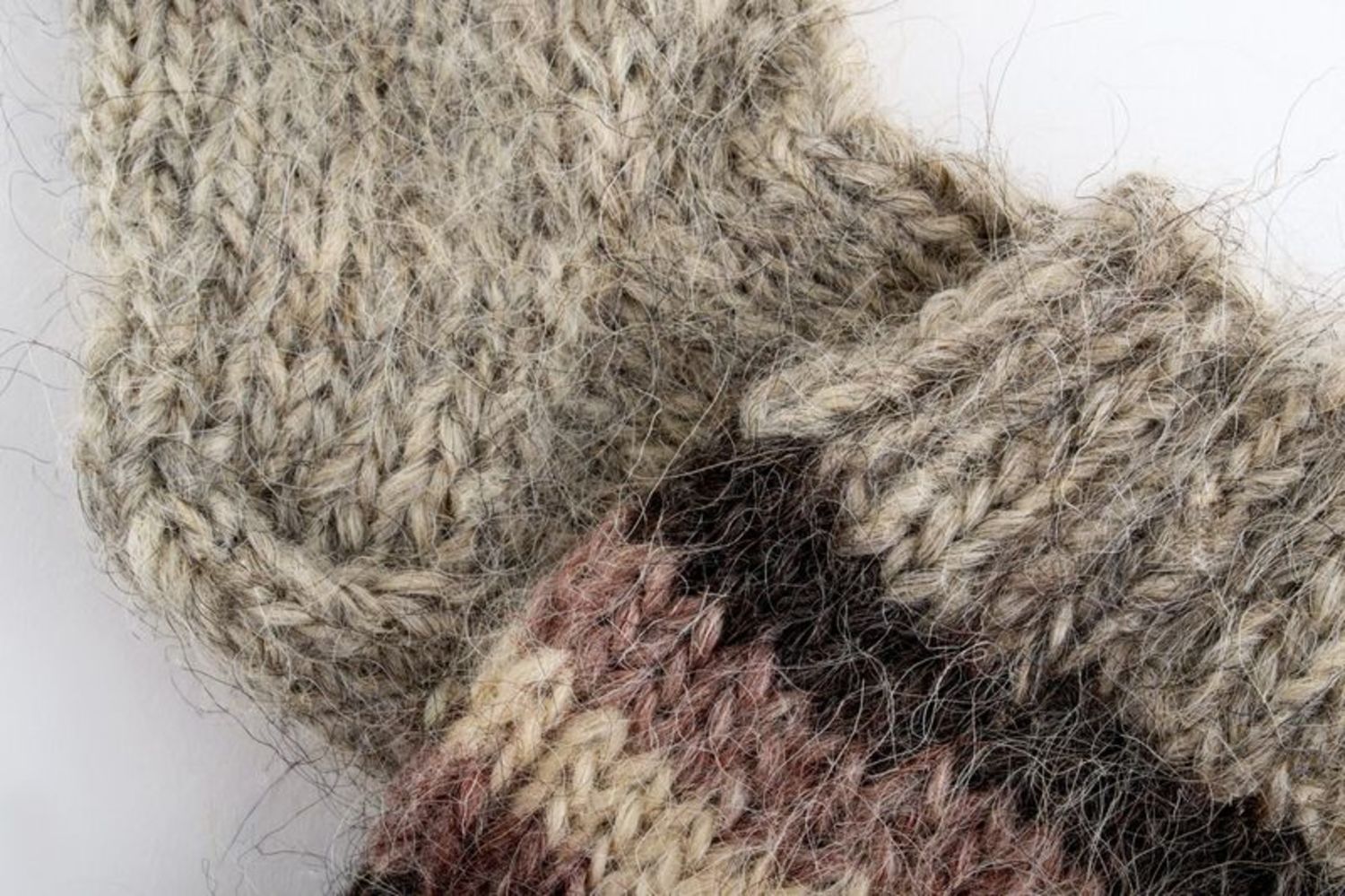 Chaussettes en laine grises faites à la main photo 3