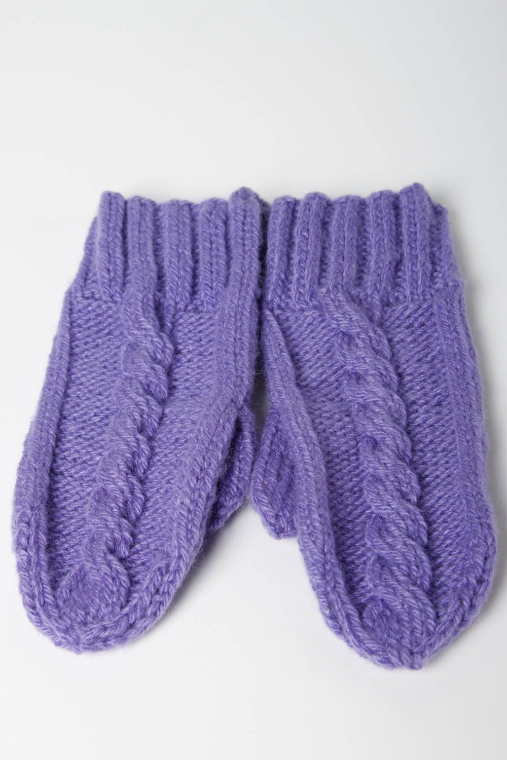 Handmade knitted mittens winter mittens winter accessories hand-knitted mittens photo 4