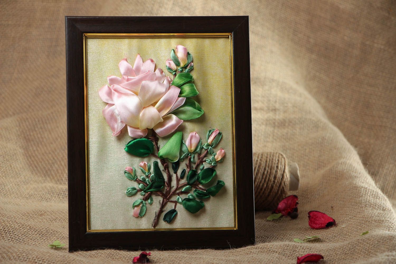 Embroidered picture Rose photo 5
