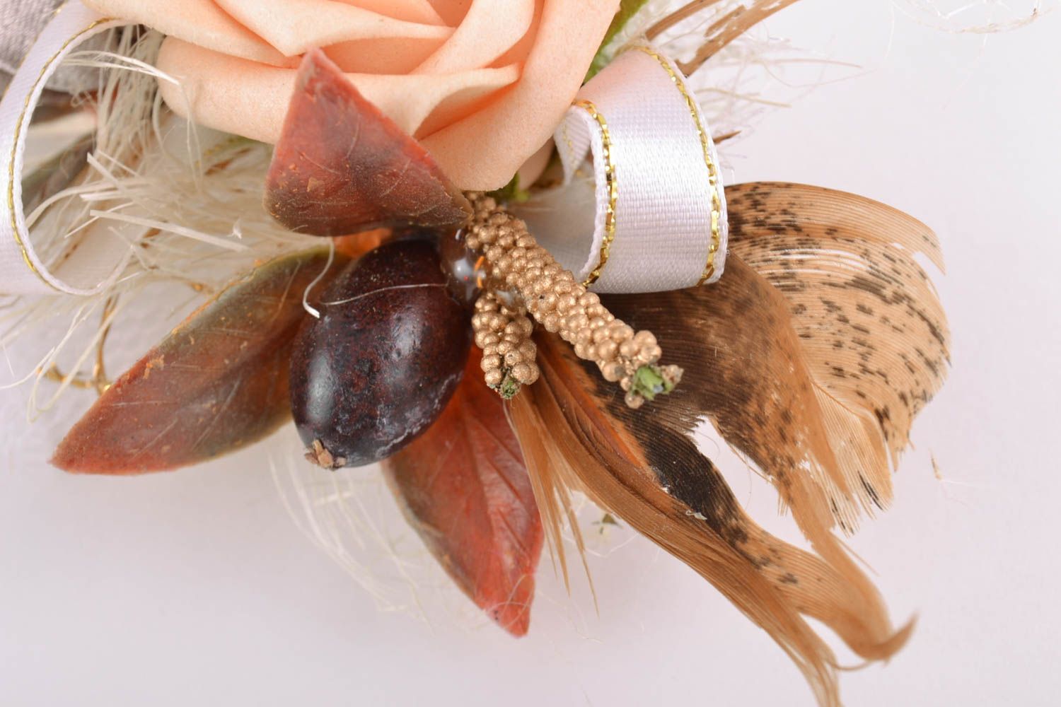 Handgemachte bunte Stoff Rose für Haarspange oder für Brosche handmade stilvoll  foto 4