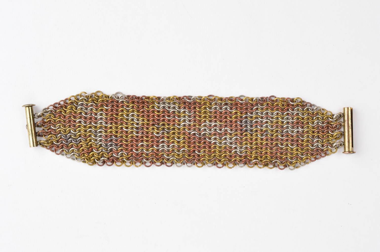 Браслет ручной работы браслет из латуни и меди украшение из металла ниобия фото 2