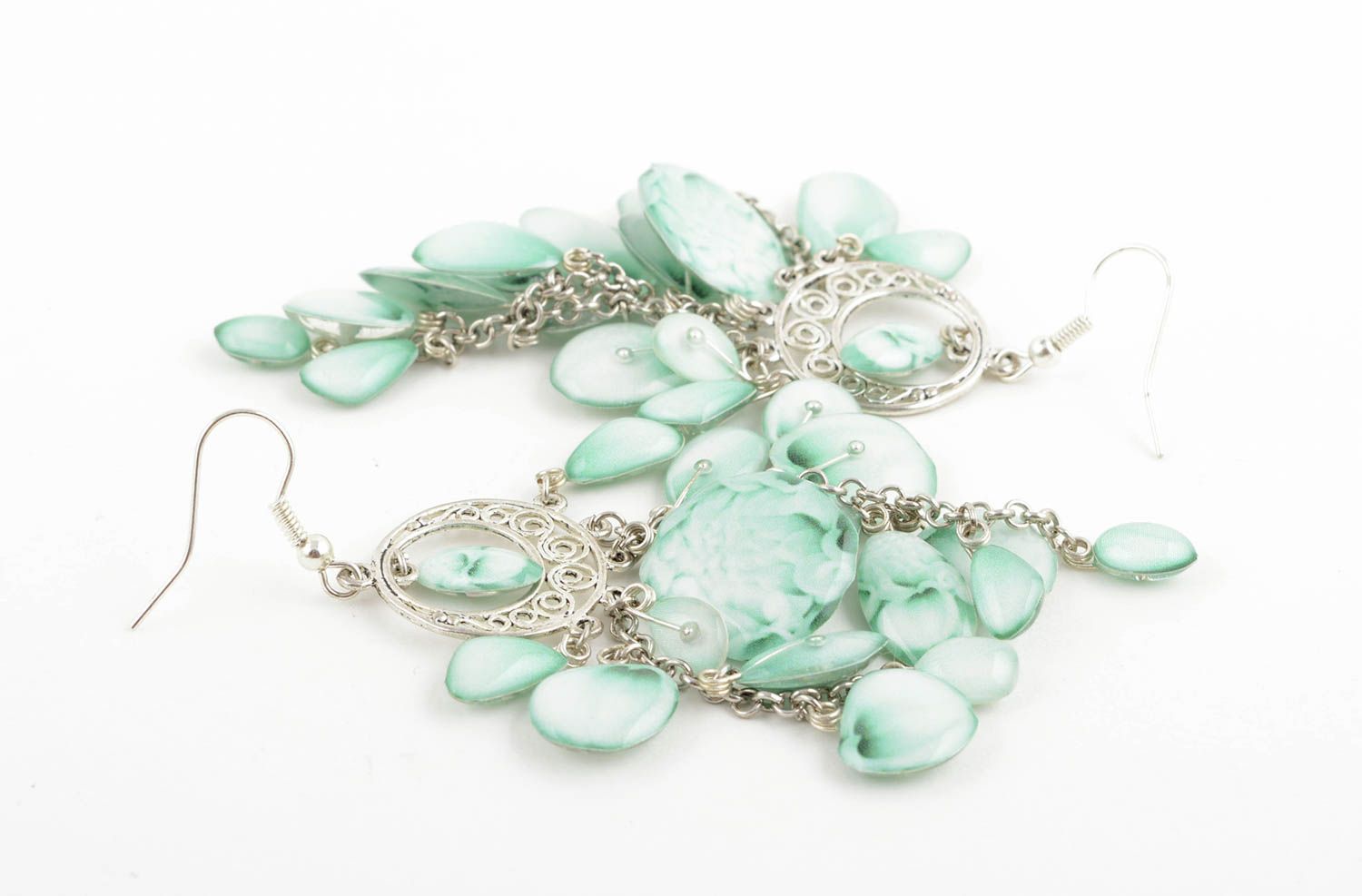 Metal jewelry handmade dangling earrings fashion accessories gifts for women photo 3