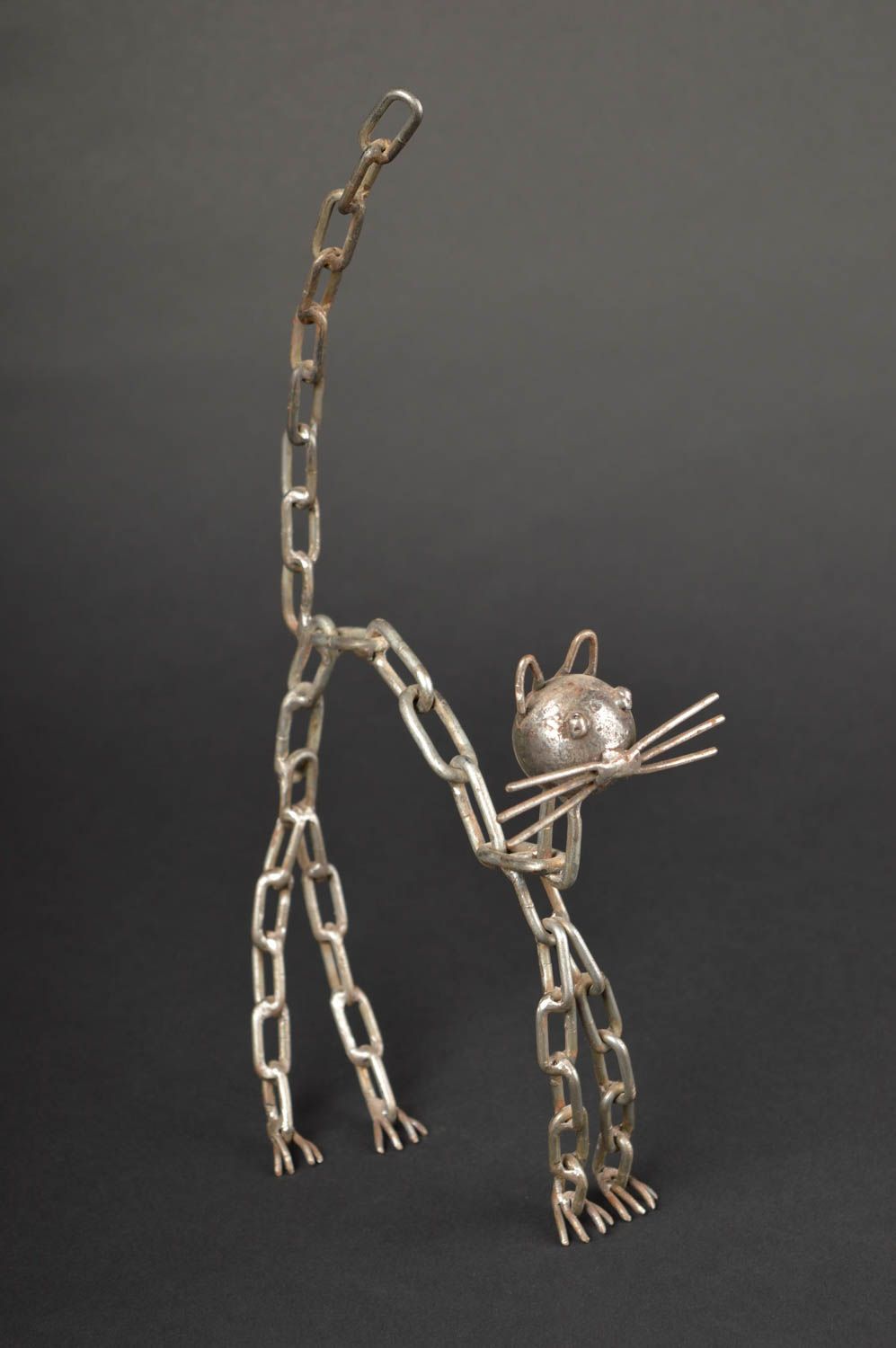 Figura de metal artesanal decoración de escritorio regalo original Gato  foto 1