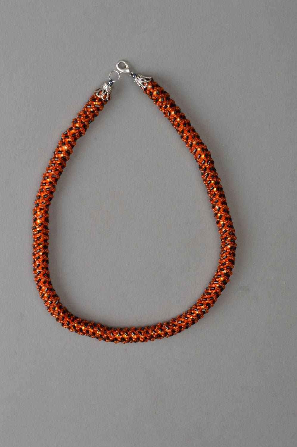 Stylish handmade beaded cord necklace designer necklace for women gift ideas photo 2