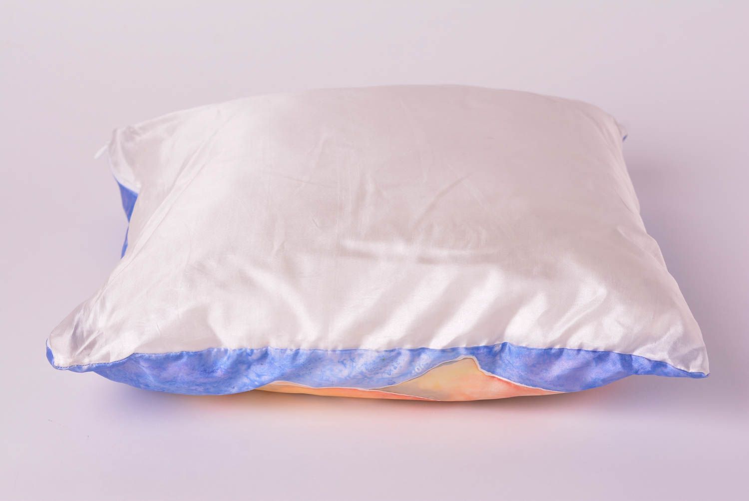 Подушка на диван хэнд мэйд декоративная подушка батик диванная подушка с цветком фото 5
