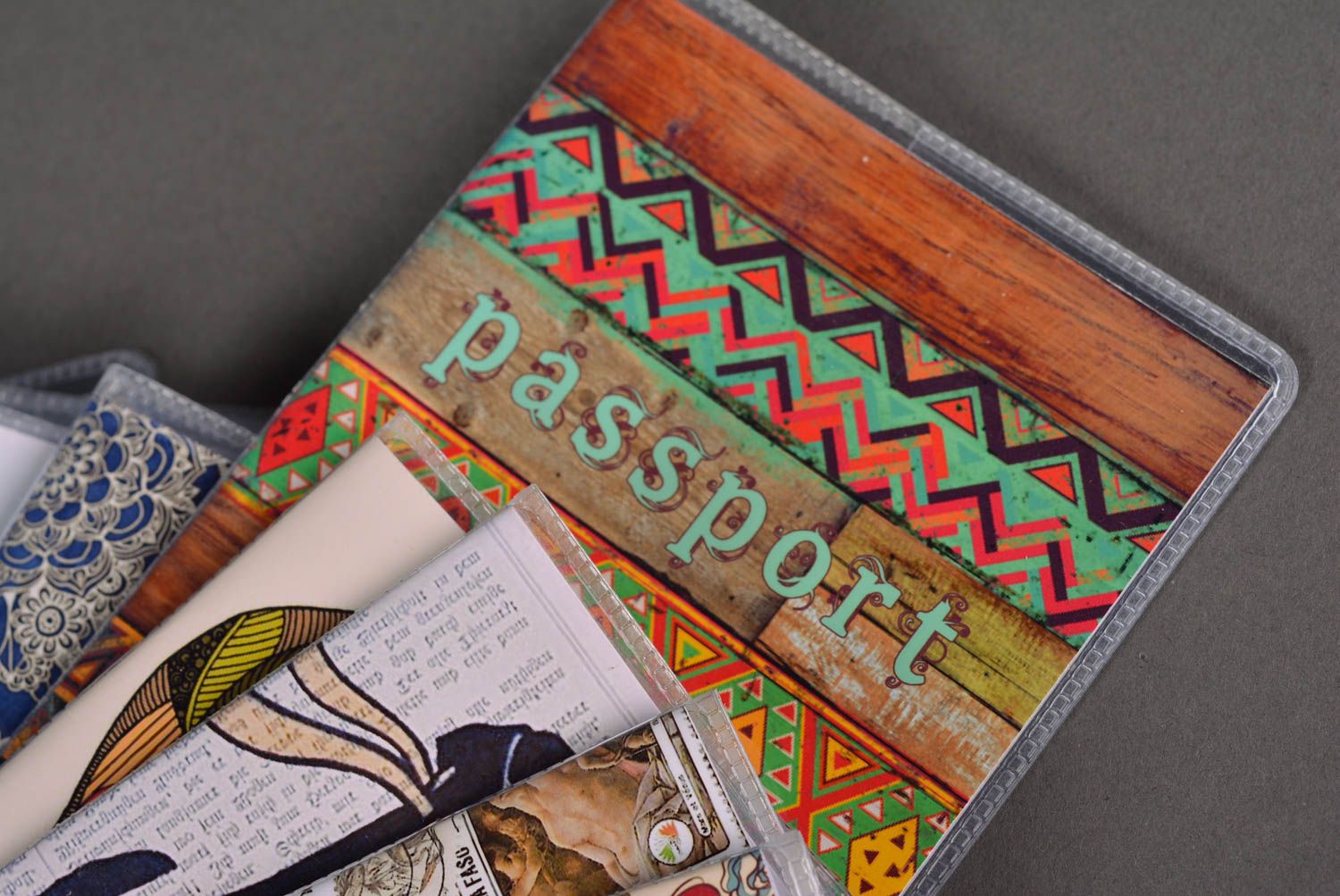 Reisepass Cover handmade Pass Schutzhülle Ausweis Schutzhülle Geschenk Ideen foto 2