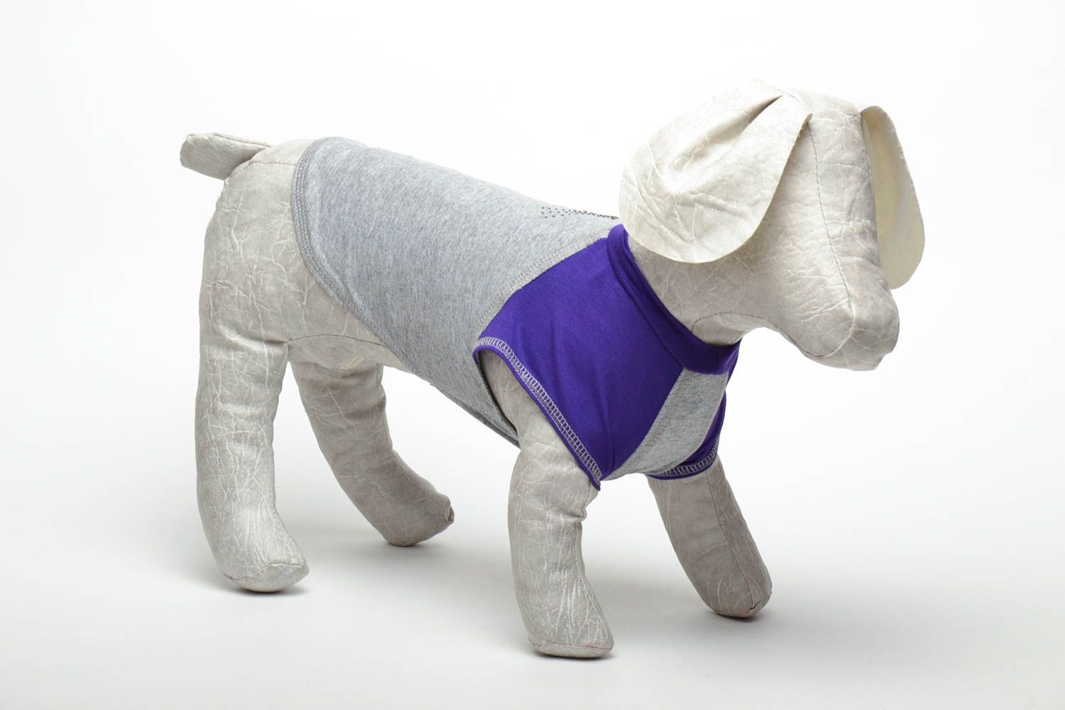 T-shirt pour chien gris violet  photo 1
