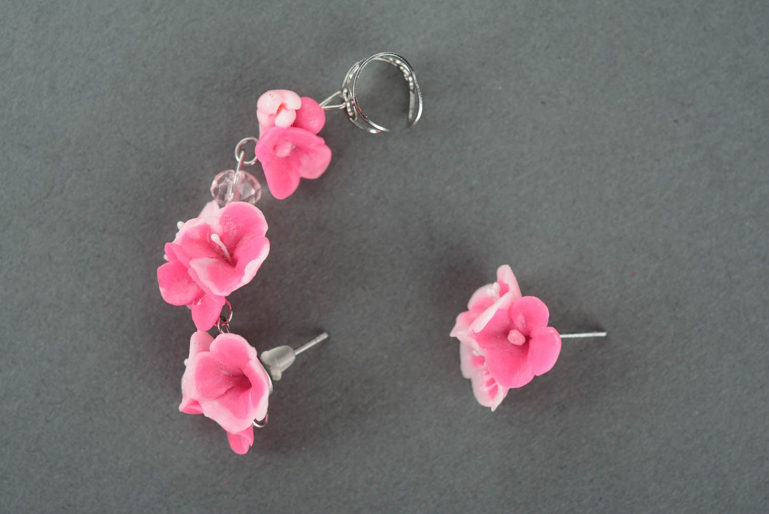 Cuff earrings March Blossoming photo 2