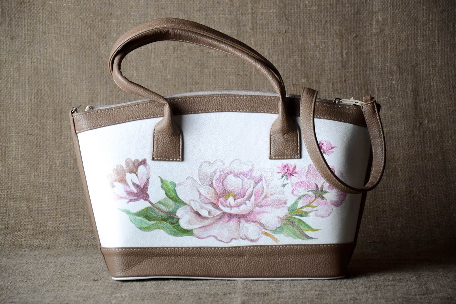 Handmade leatherette handbag designer summer purse summer handbag large bag photo 1