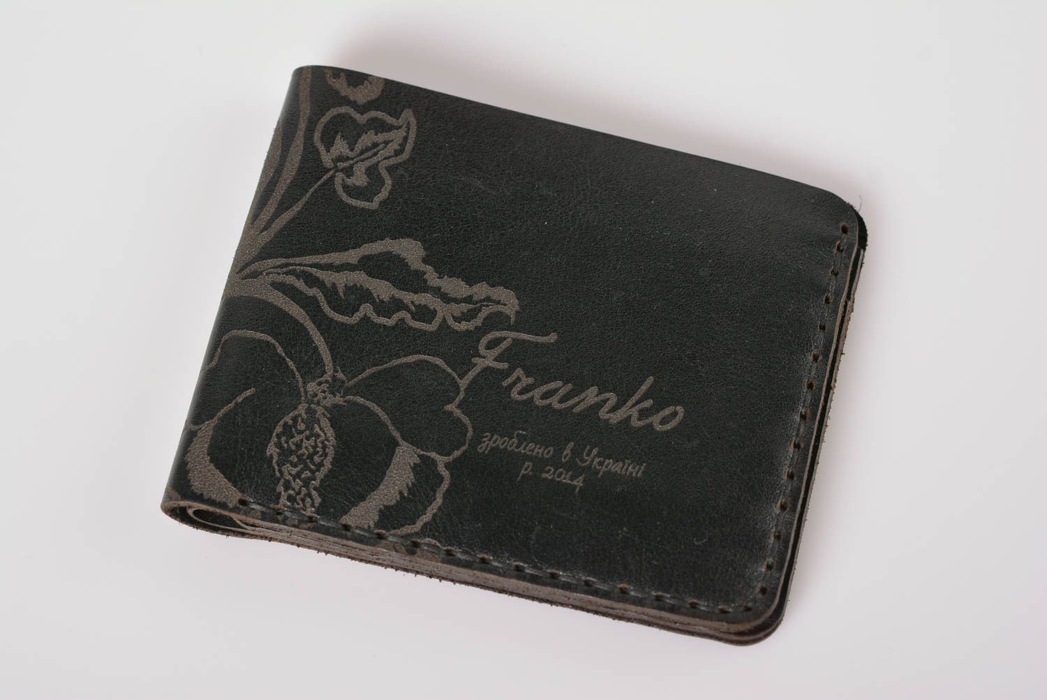 Женское портмоне ручной работы кожаный кошелек аксессуар для женщин гравировка фото 1