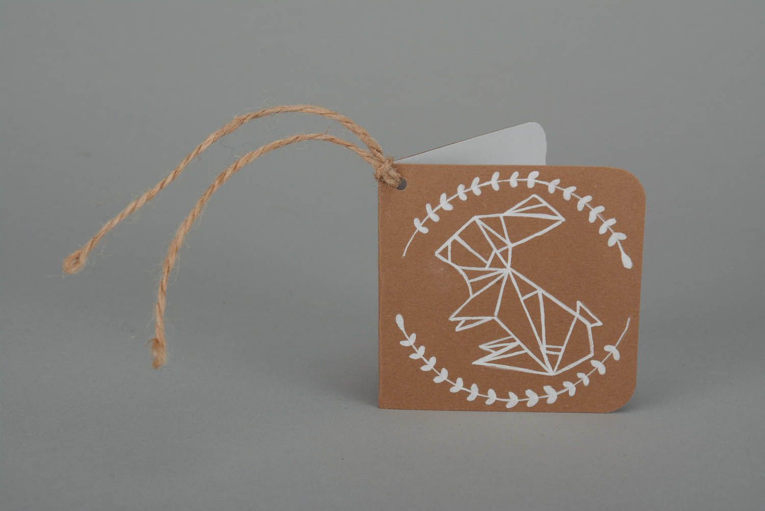 Открытка-ярлычок Заяц оригами фото 2