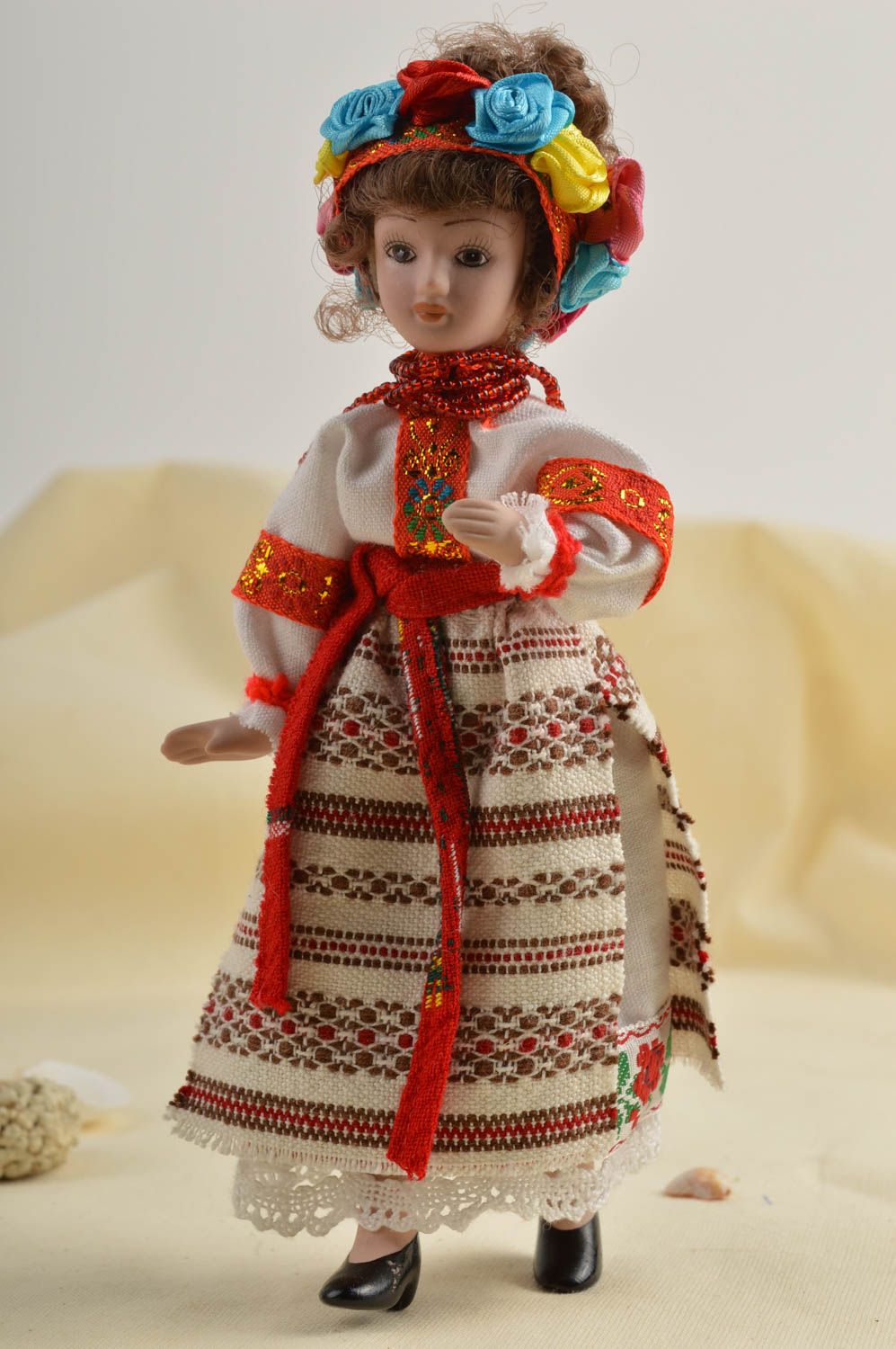 Авторская кукла игрушка ручной работы фарфоровая кукла в этническом наряде фото 1