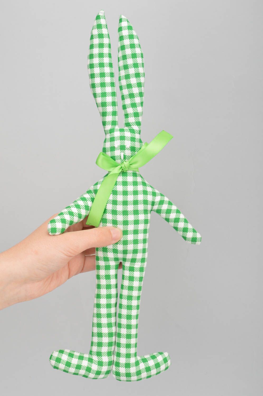 Зеленая мягкая игрушка ручной работы из хлопка гипоаллергенная красивая фото 3