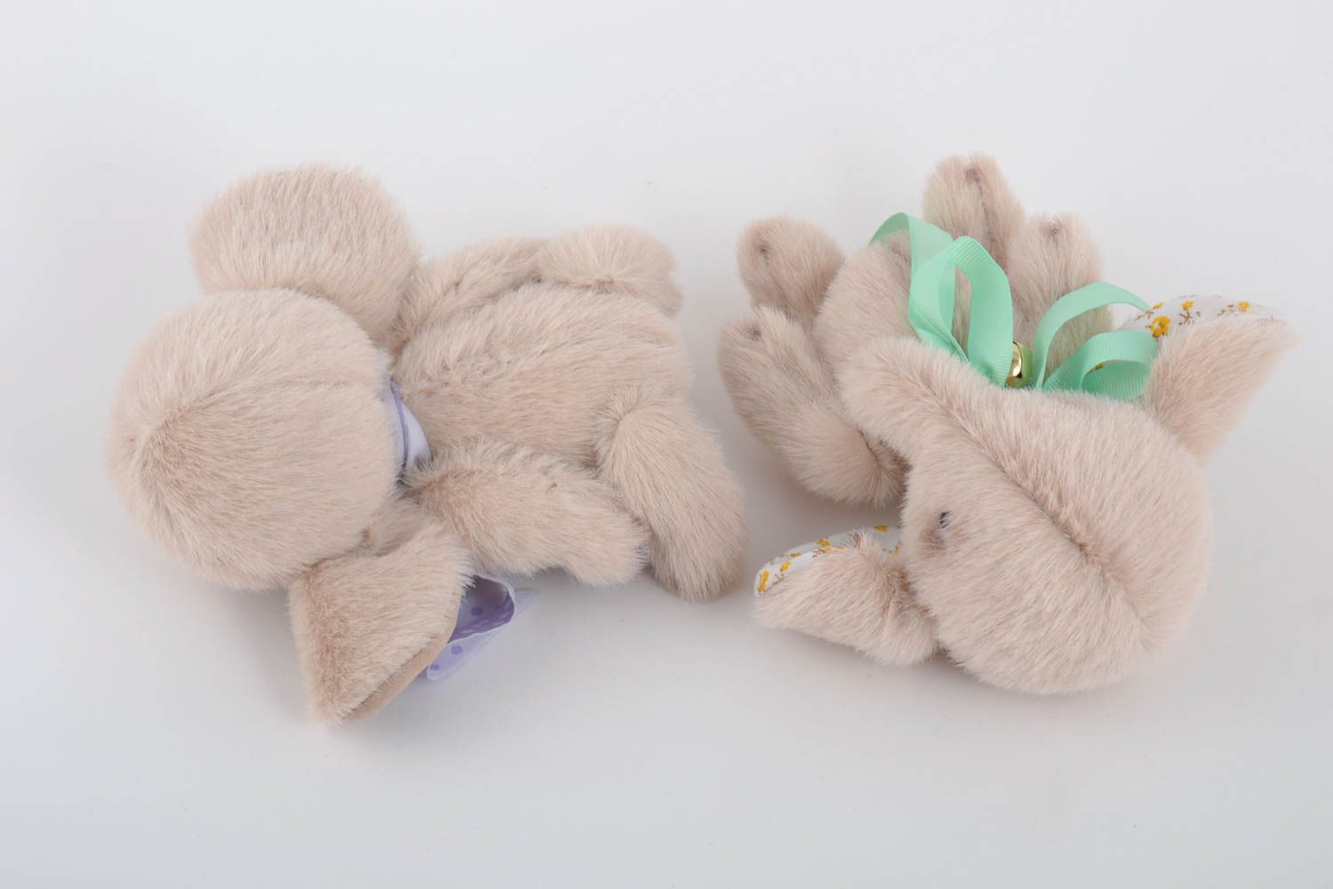 Peluches éléphant 2 Jouets pour enfant petits fausse fourrure Cadeau original photo 4