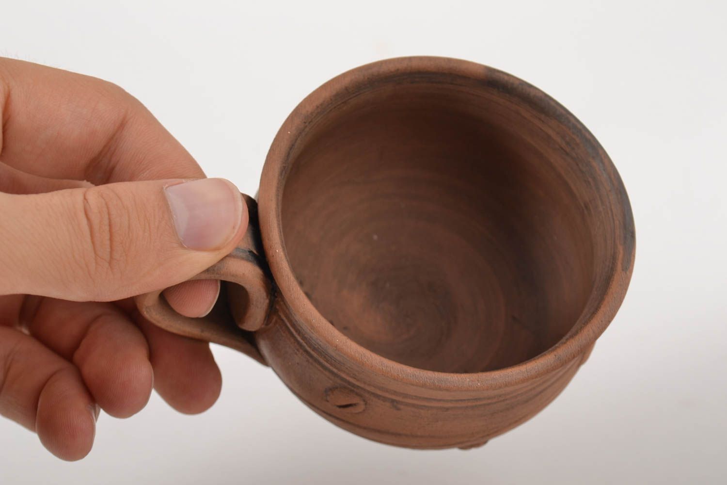 Кофейная чашка ручной работы керамическая чашка красивая посуда глиняная чашка фото 2