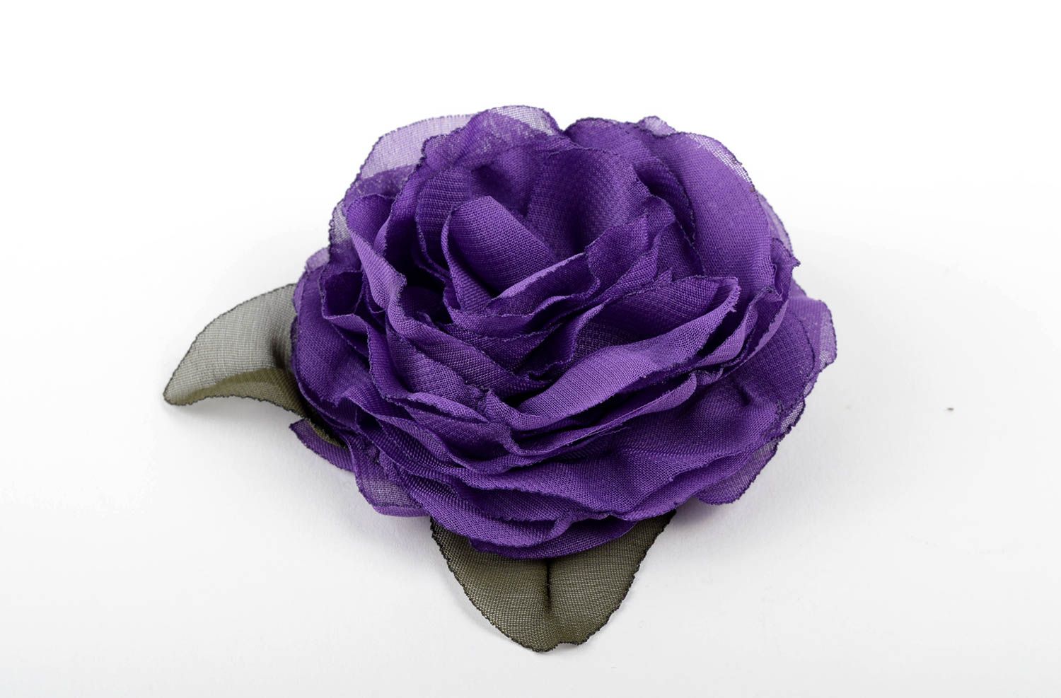 Украшение ручной работы фиолетовая заколка с цветком аксессуар для волос фото 1