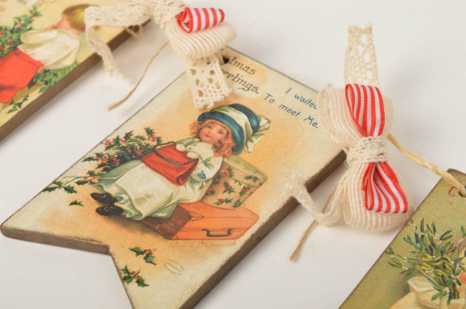 Schöner Deko für Weihnachten handmade Wohn Accessoire Deko Anhänger Girlande foto 4
