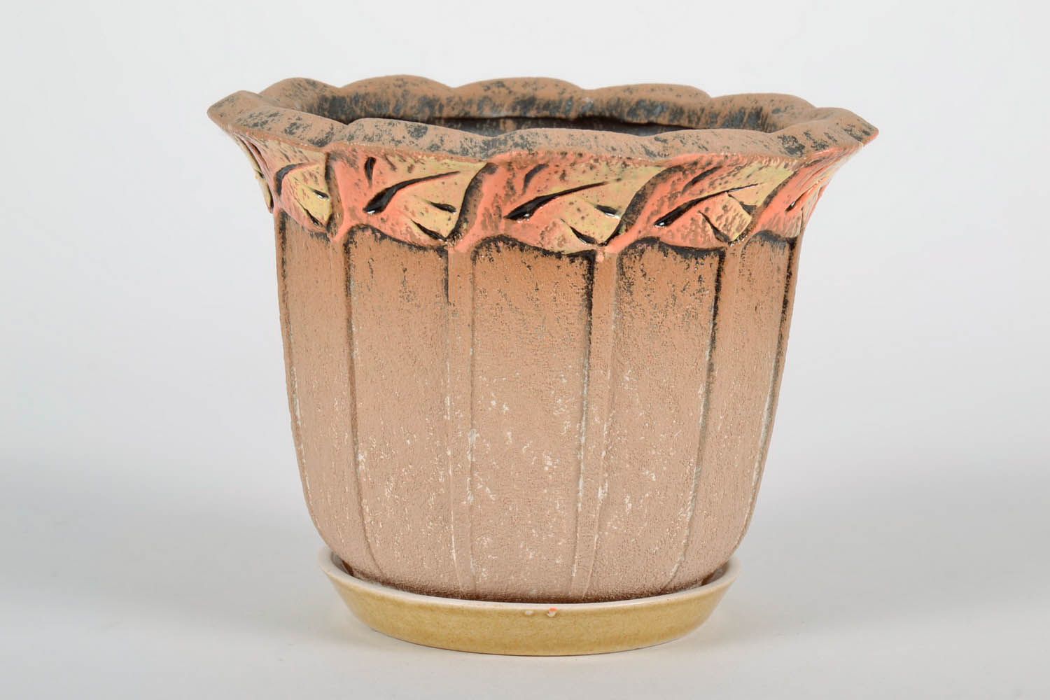 Vaso de cerâmica para flores Folha foto 2