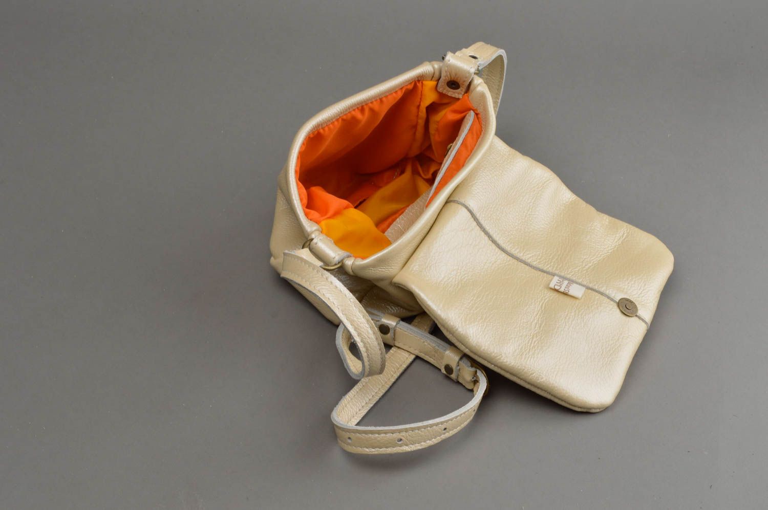 Unusual small handmade leather handbag shoulder bag designs leather goods photo 3