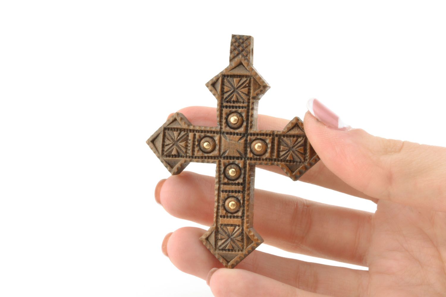 Деревянный крест с бакунтами фото 5