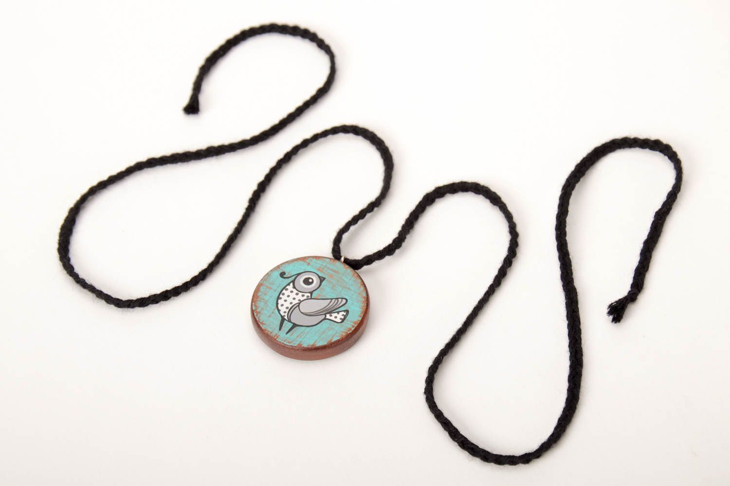 Handmade pendant designer pendant unusual gift wooden accessory gift for girl photo 5