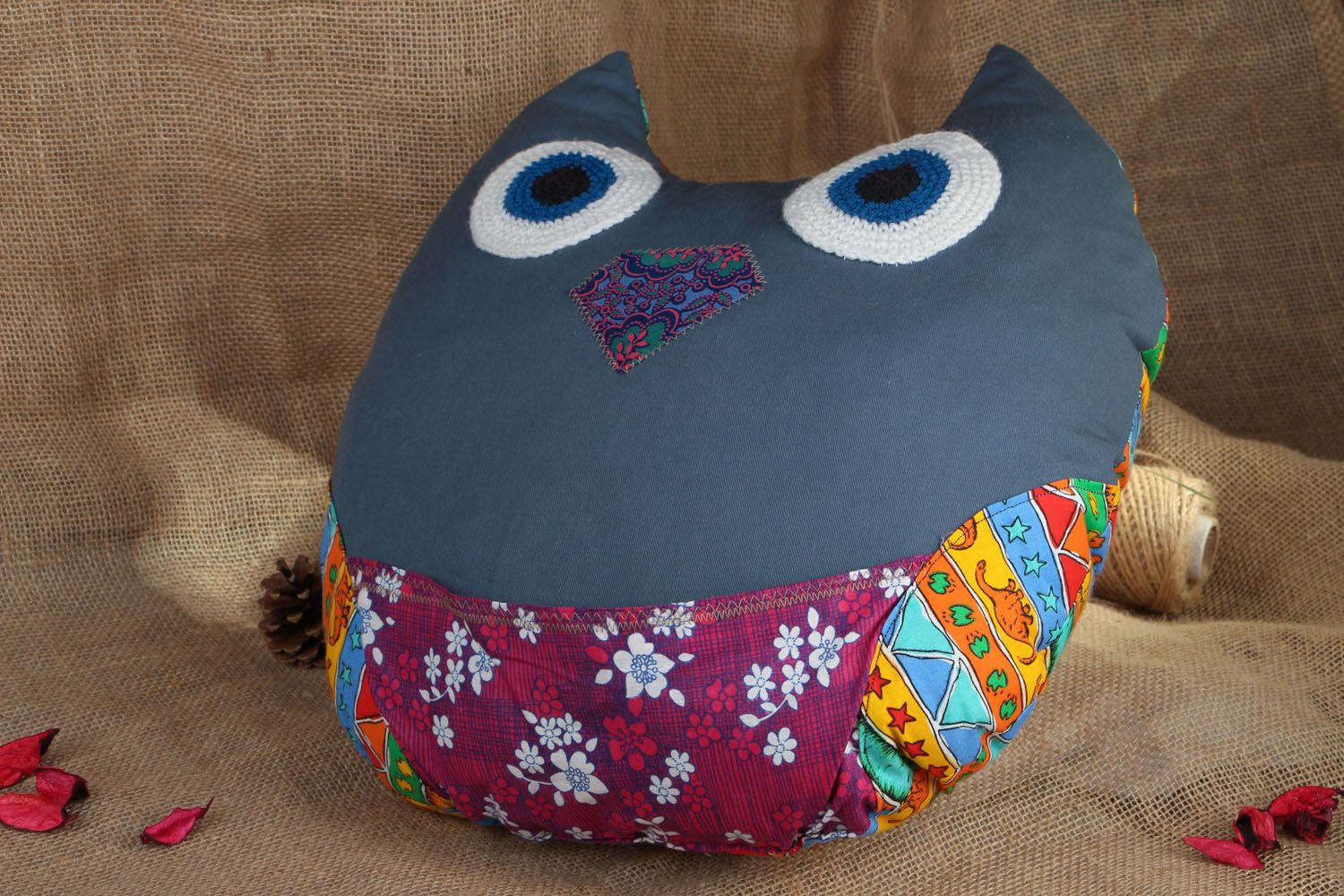 Homemade soft cushion Owl photo 5