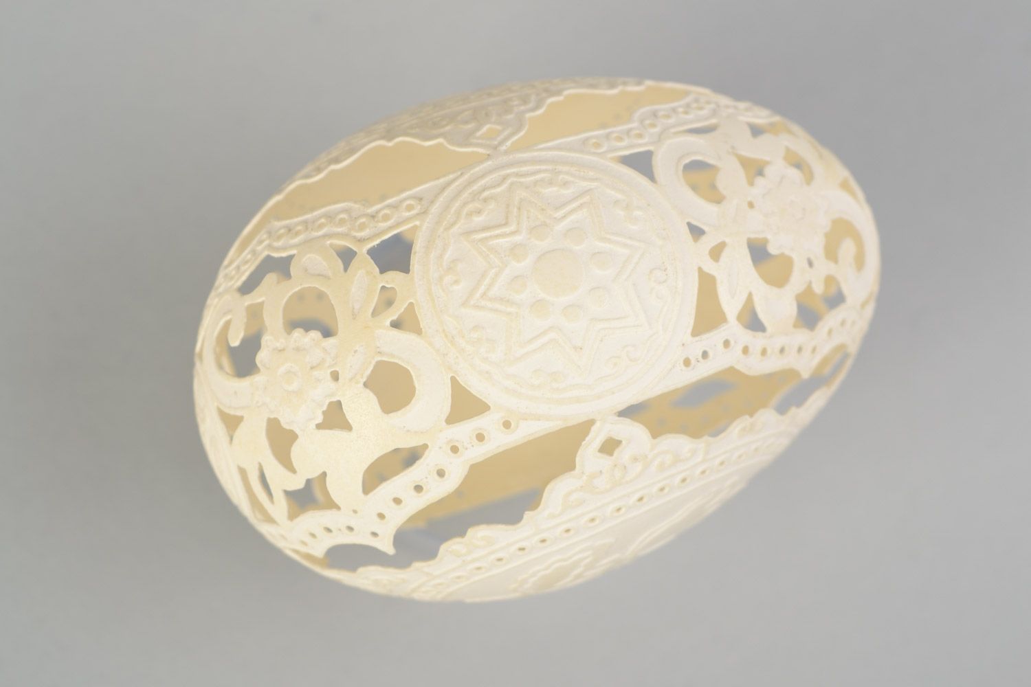 Huevo de Pascua de ganso artesanal en técnica de corrosión calado regalo foto 5