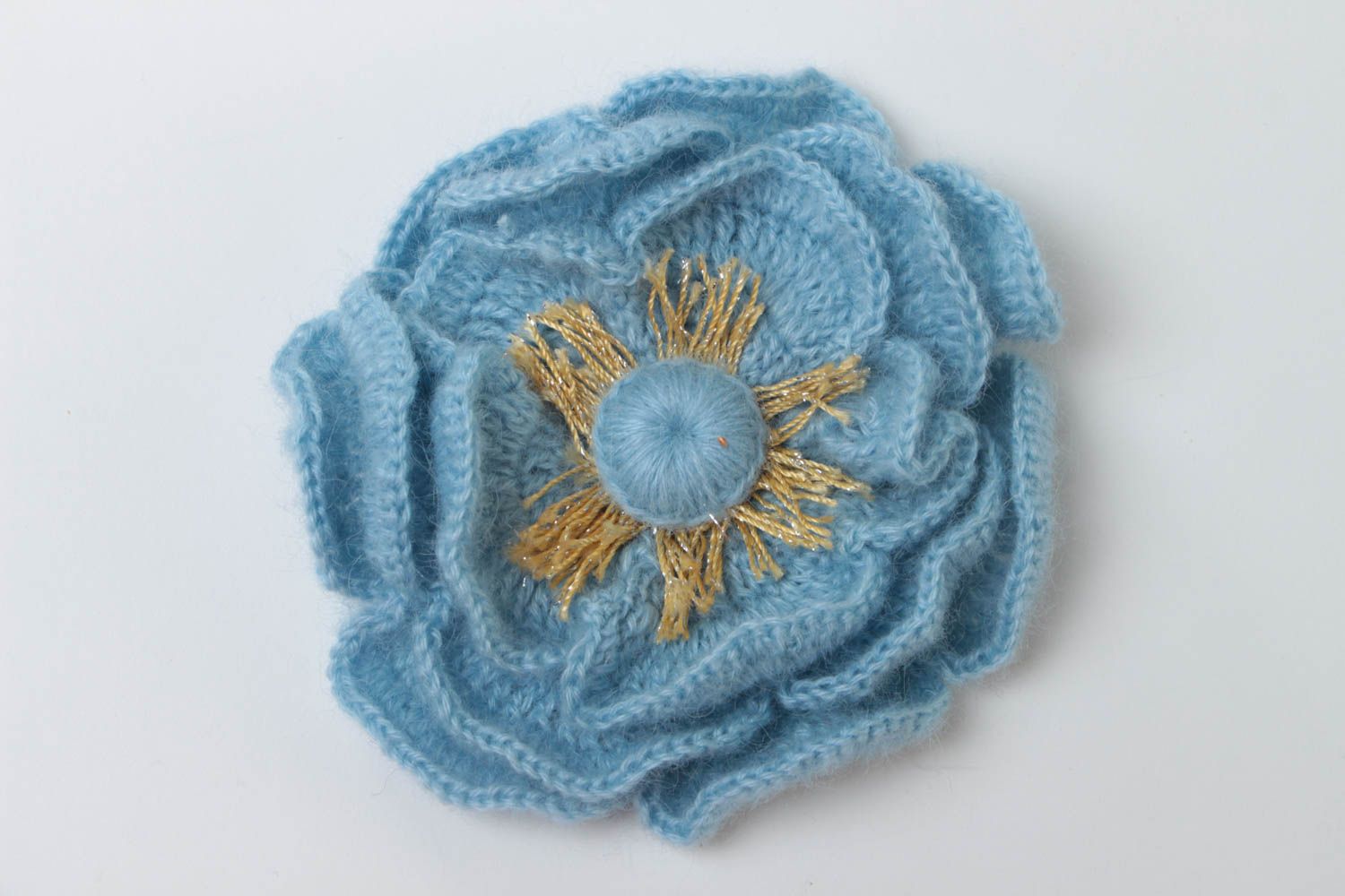 Broche hecho a mano tejido a crochet accesorio de moda regalo original foto 2