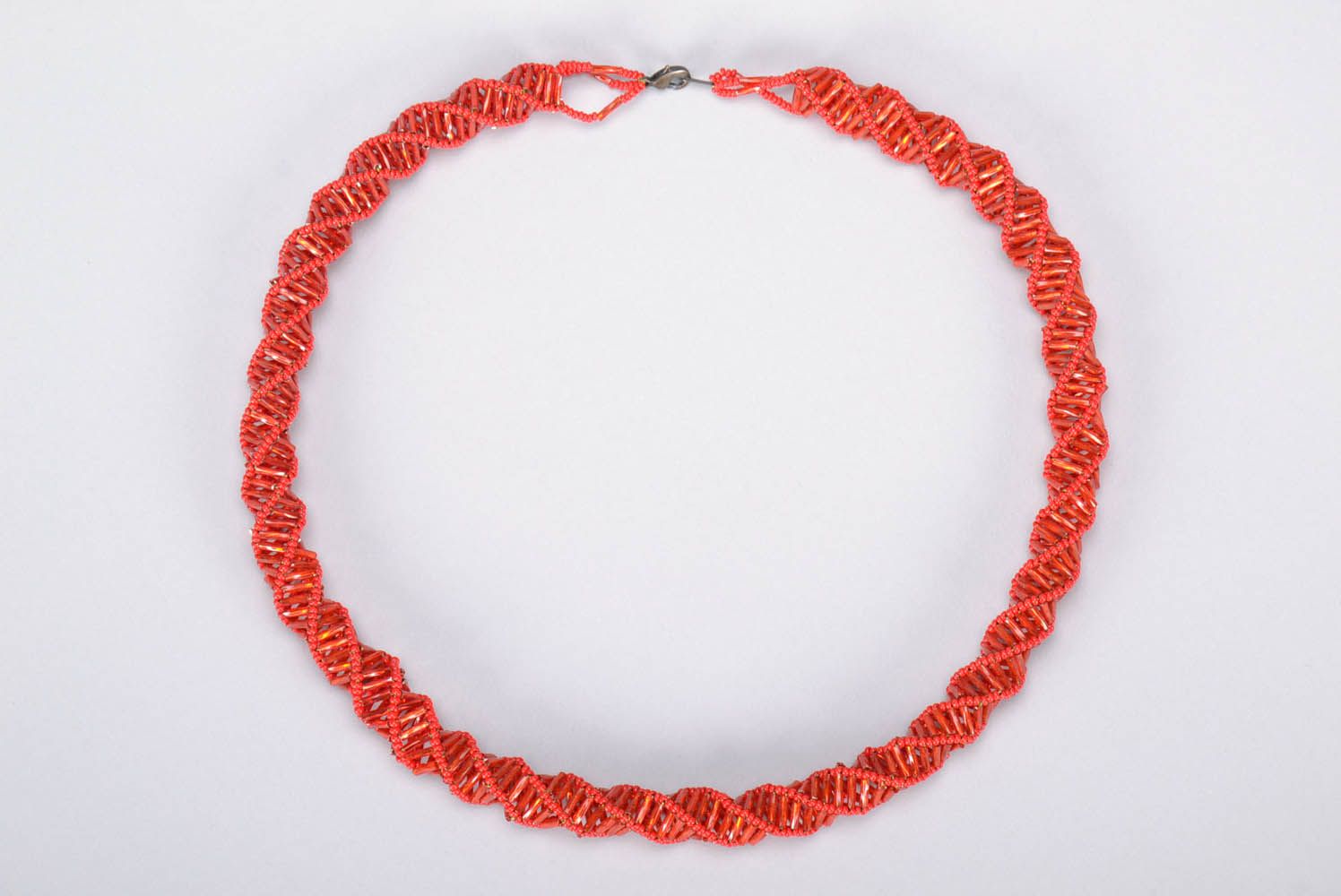 Lace beaded cord necklace photo 2