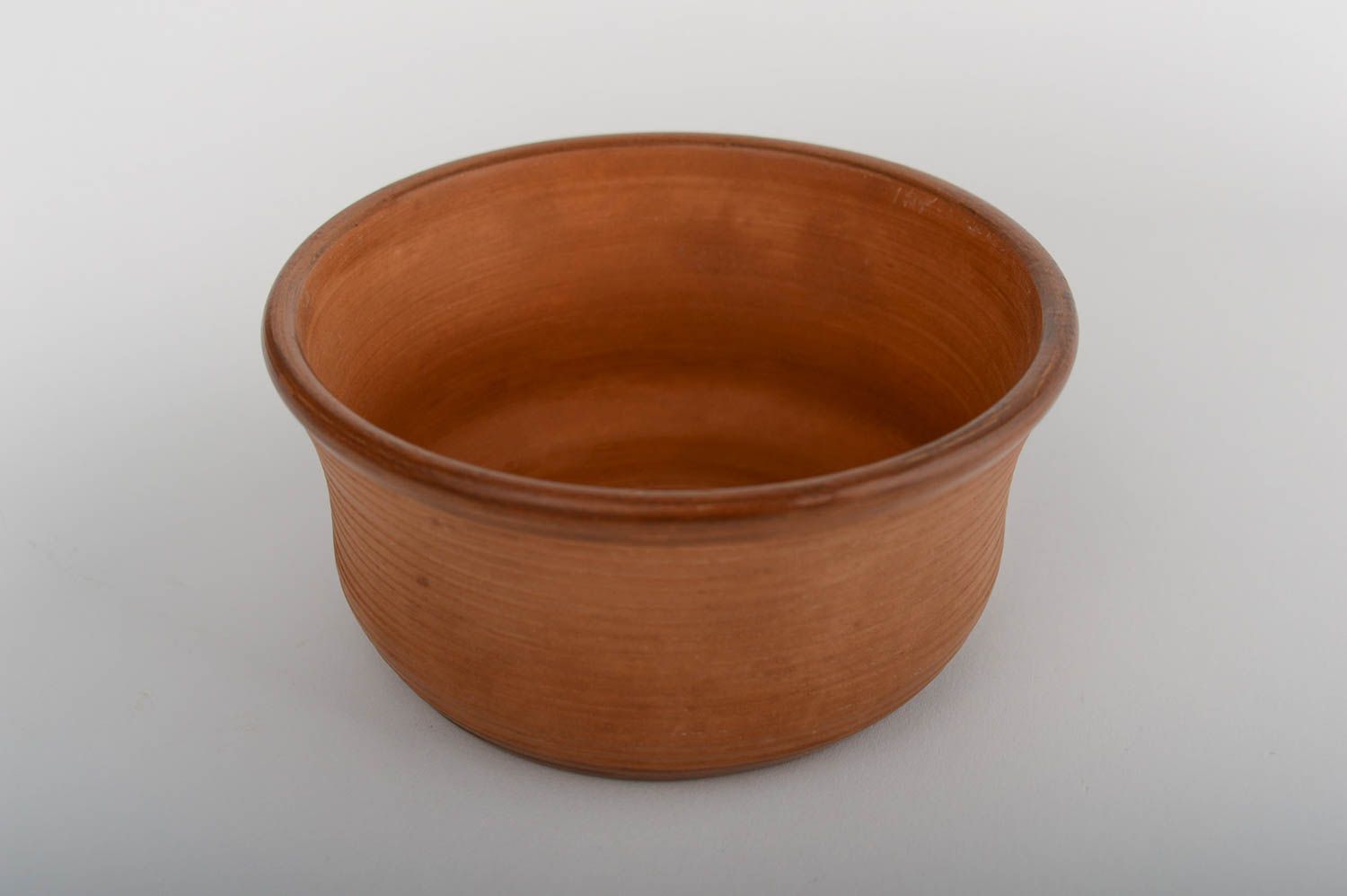 Handmade brown bowl made of blue clay terracotta technique 350 ml kitchen decor photo 3