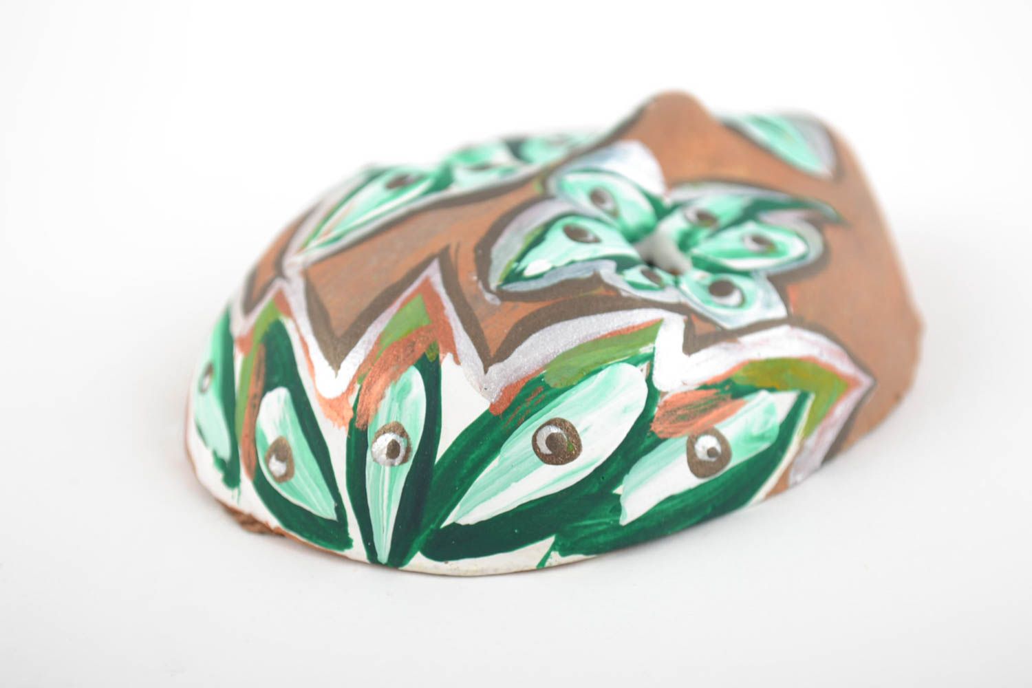 Máscara original de cerámica decorativa artesanal pintada a mano para pared foto 4