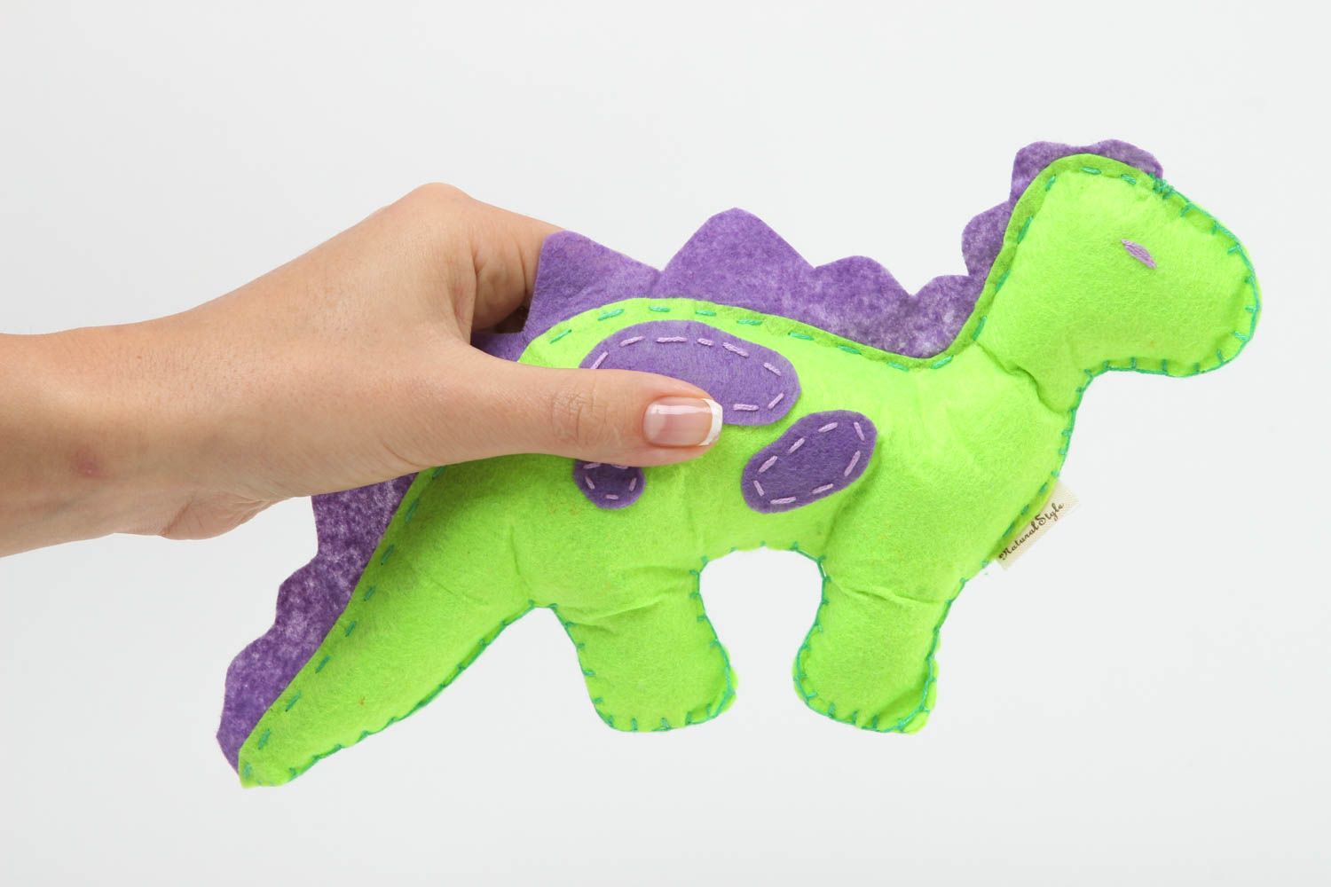 Мягкая игрушка ручной работы игрушка для малышей фетровая игрушка динозоврик фото 5