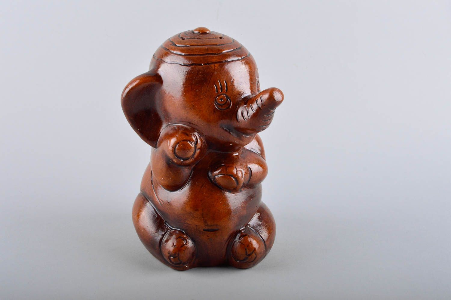Hucha de cerámica artesanal elemento decorativo regalo original Elefante foto 2