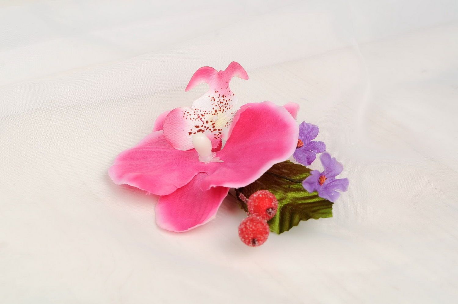 Haarspange mit Blumen foto 2
