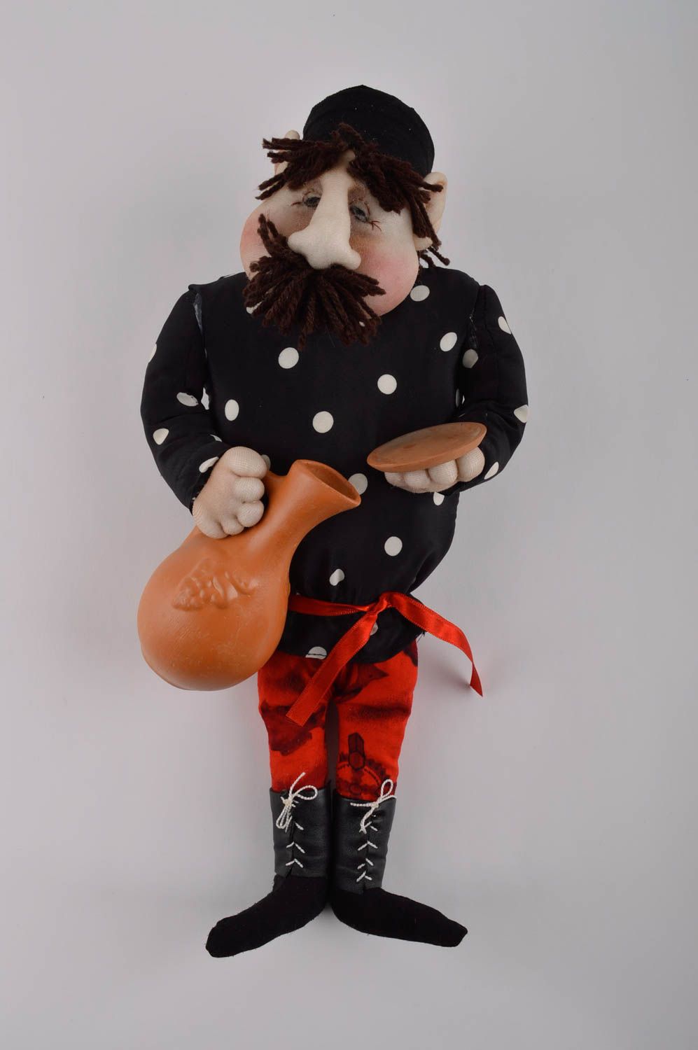 Тряпичная кукла декор для дома кукла ручной работы текстильная кукла мужчина фото 2