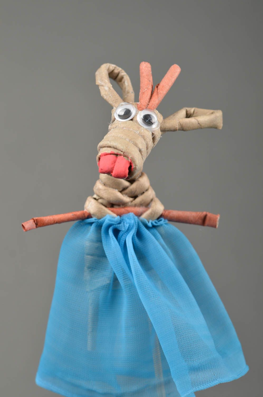 Handmade Figur Ziege aus Papier Wohn Accessoire Haus Deko künstlerisch  foto 1