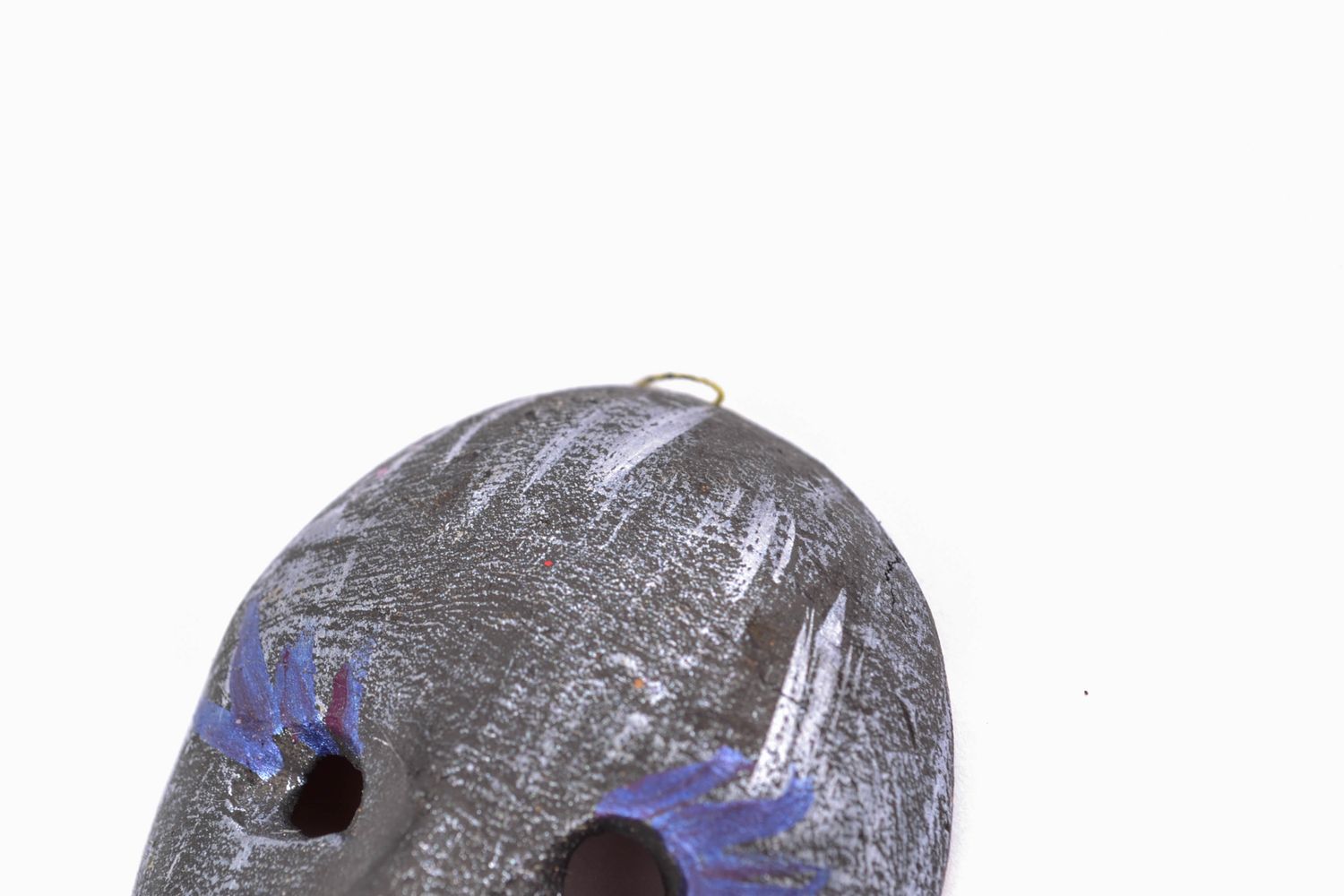 Máscara del carnaval, colgante decorativo azul foto 3