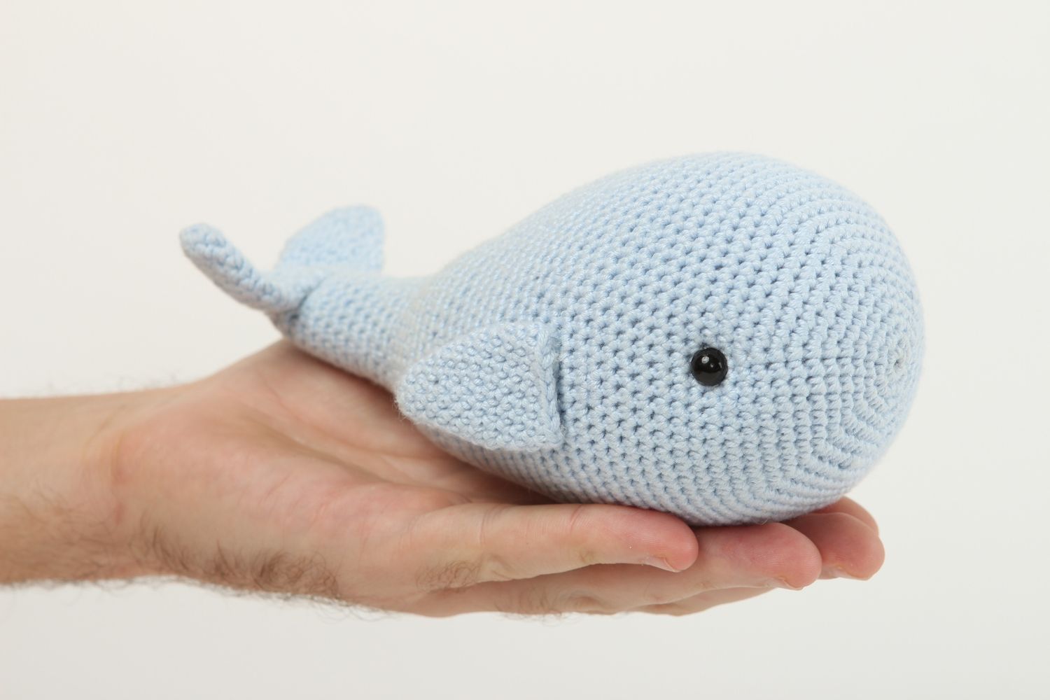 Handmade soft toy whale baby toy decorative crocheted toy toy for kids  photo 5