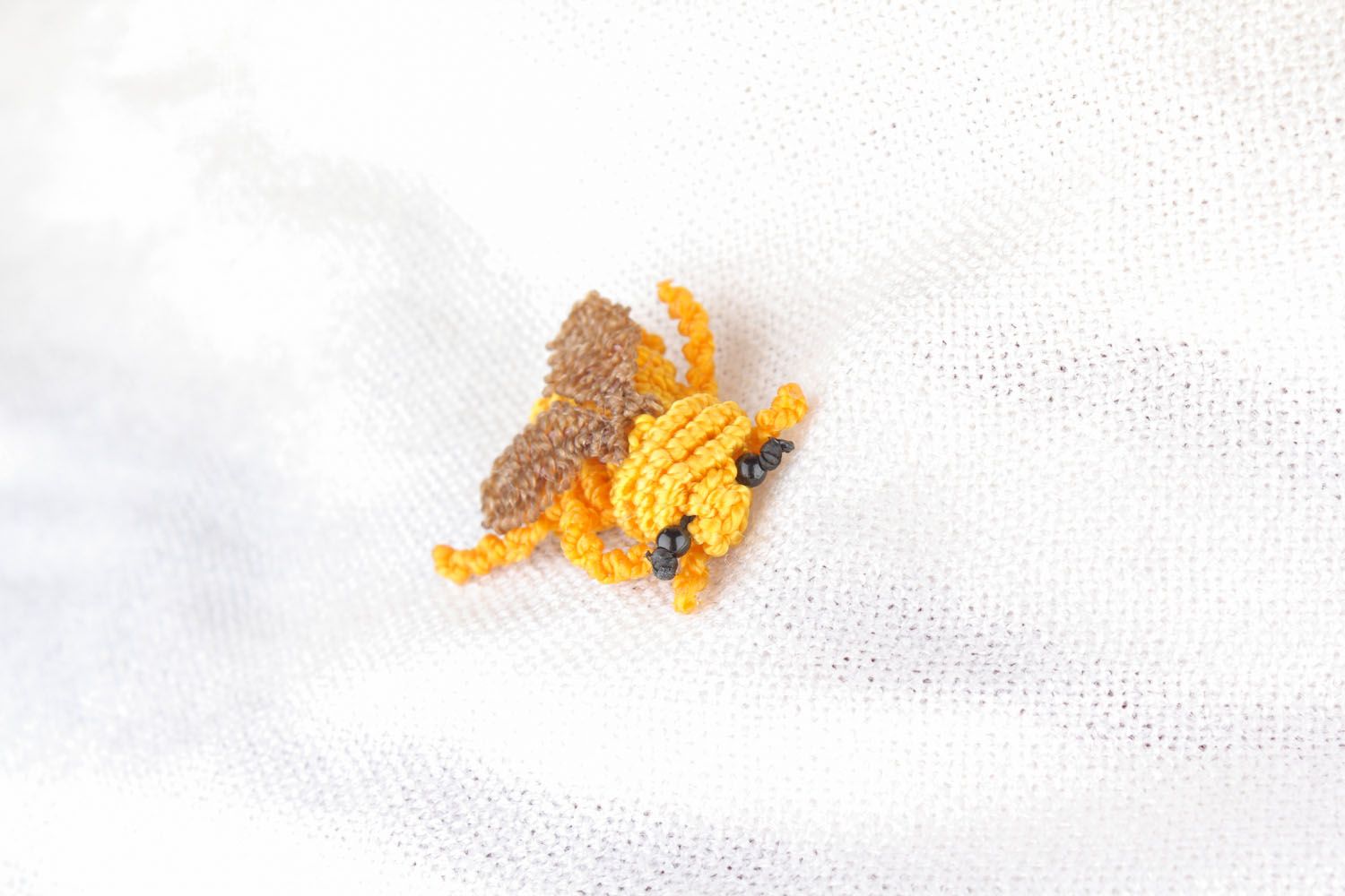 Handmade brooch Bee photo 1