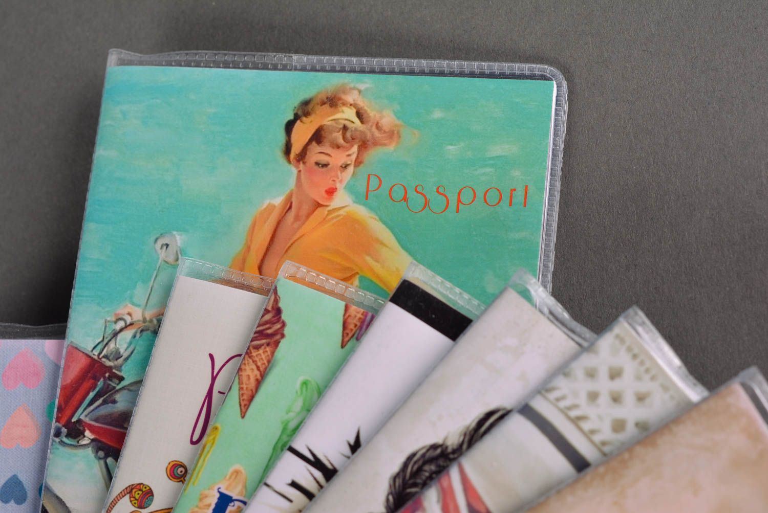 Handmade passport cover unusual passport cover gift ideas cover for documents photo 2