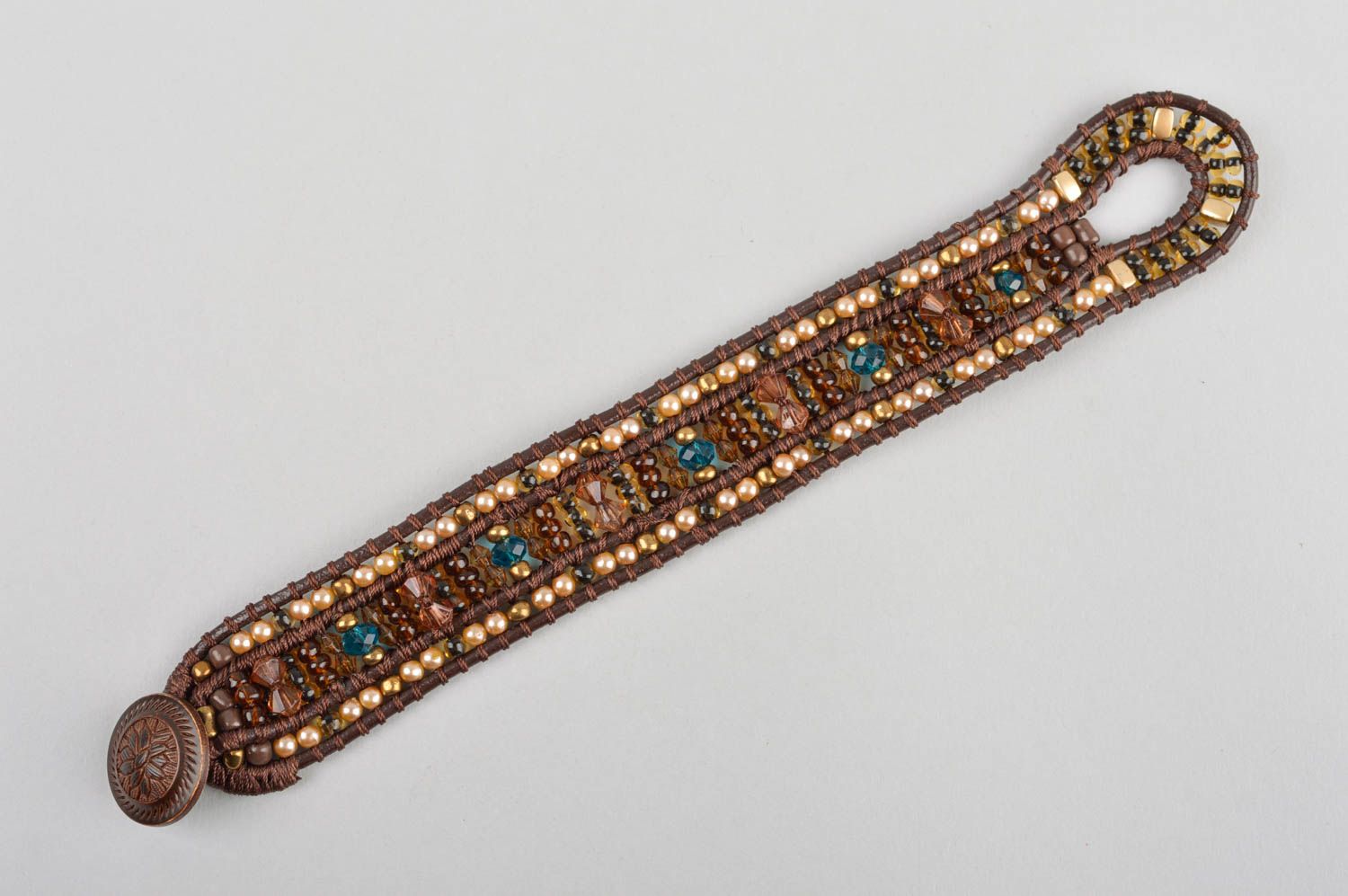 Bracelet perles rocaille design Bijou fait main original Accessoire femme stylé photo 4