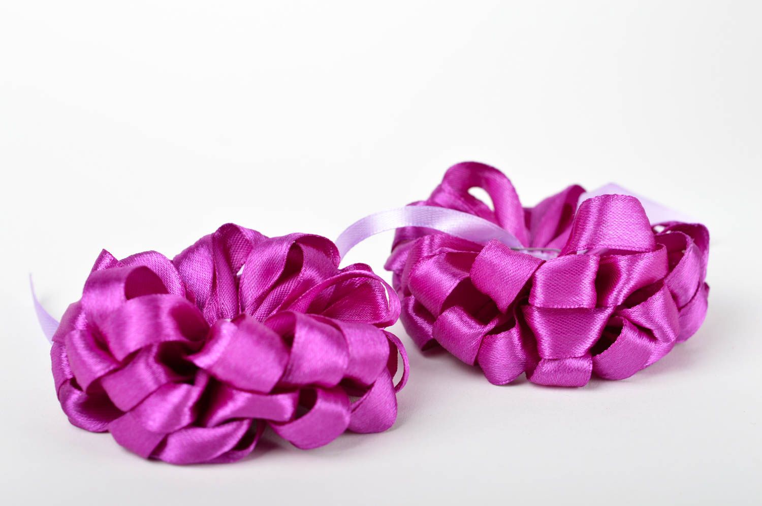 Satin ribbon scrunchy for children handmade hair accessories present for girls photo 5