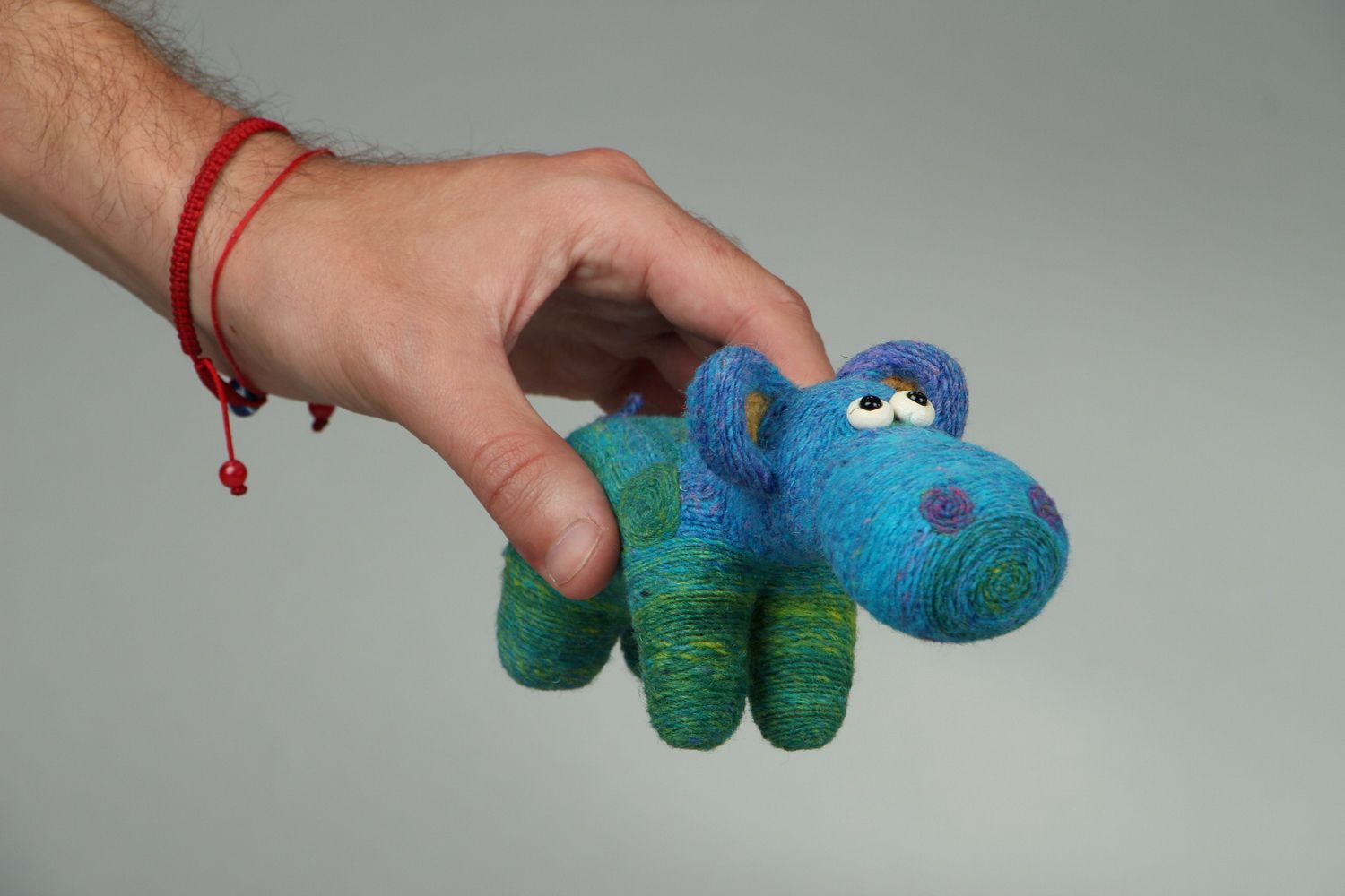 Brinquedo de lã	Hipopótamo foto 4
