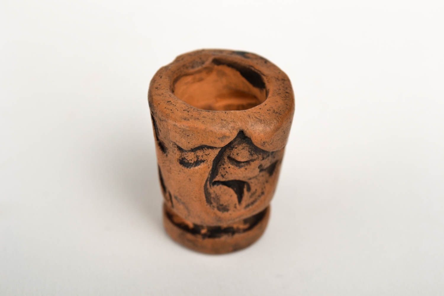 Ton Pfeife handmade Accessoire für Männer Tabak Pfeife Keramik Pfeife originell foto 5
